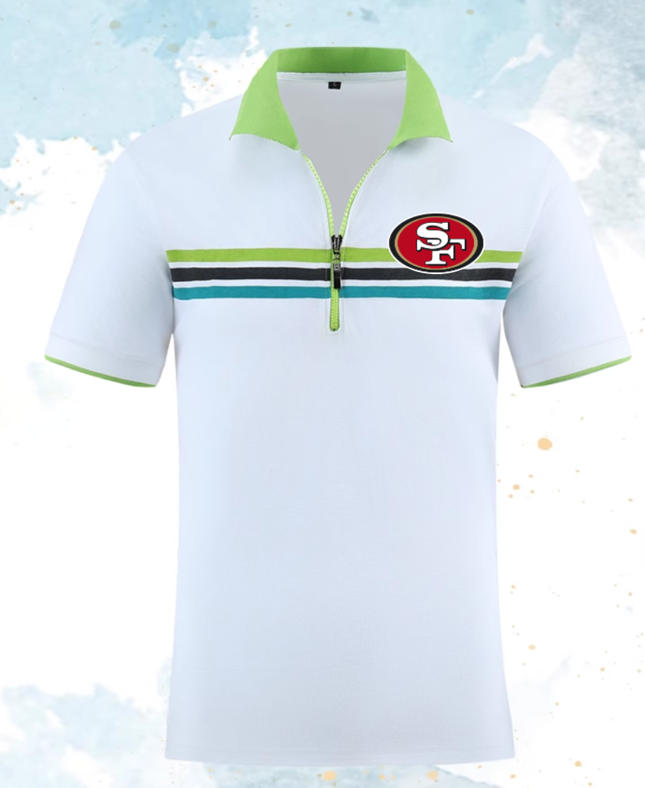 San Francisco 49ers white #14 Men 2025 NFL polo T shirt->nfl t-shirts->Sports Accessory